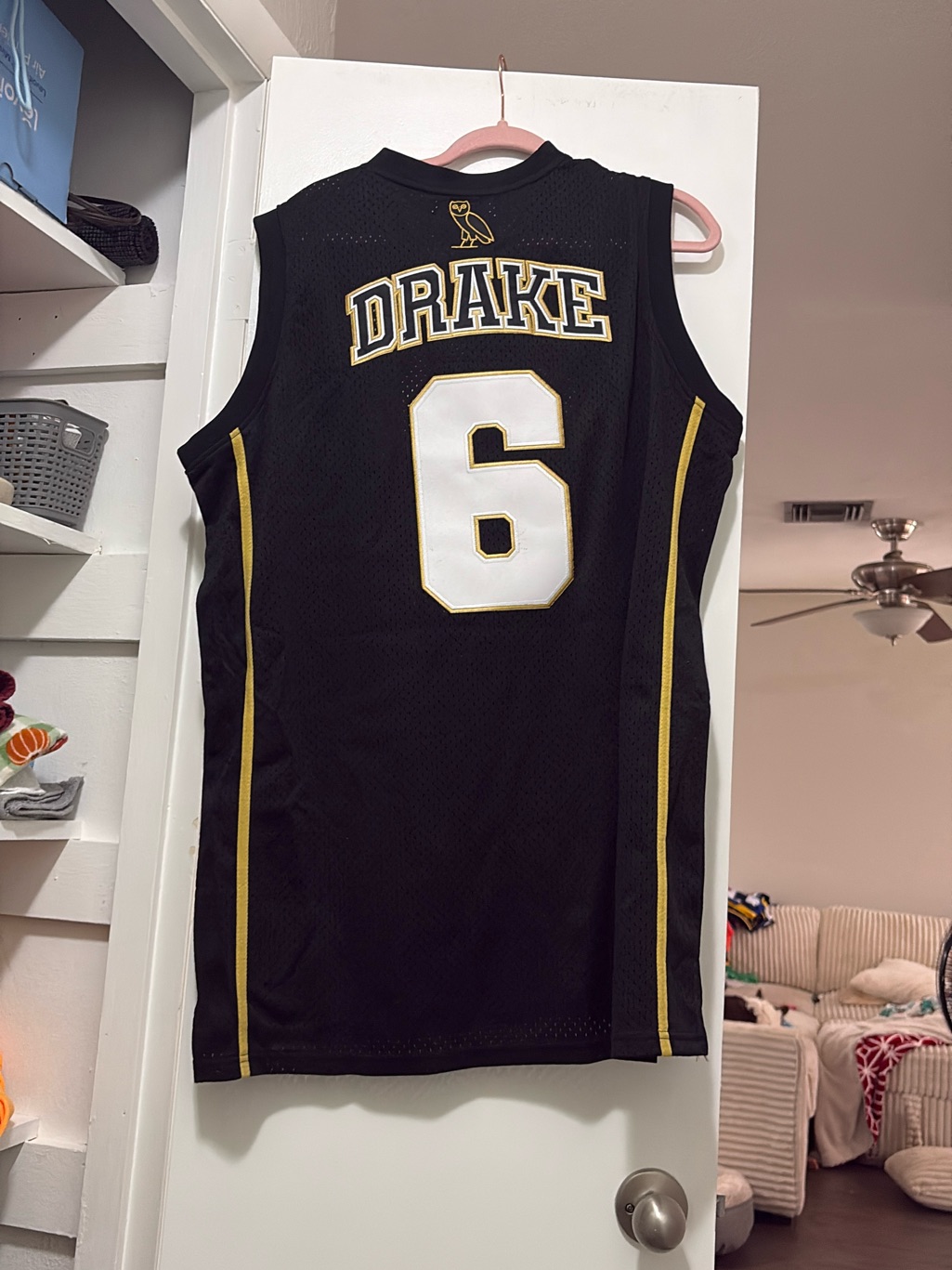 Drake Black And Gold Ovo Basketball Jersey